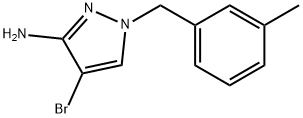 4-BROMO-1-(3-METHYL-BENZYL)-1H-PYRAZOL-3-YLAMINE Struktur