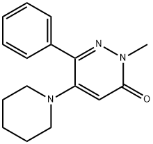 2-METHYL-6-PHENYL-5-PIPERIDINO-3(2H)-PYRIDAZINONE Struktur