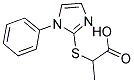 2-[(1-PHENYL-1H-IMIDAZOL-2-YL)SULFANYL]PROPANOIC ACID Struktur