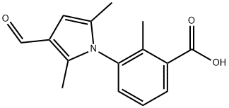 3-(3-FORMYL-2,5-DIMETHYL-1H-PYRROL-1-YL)-2-METHYLBENZOIC ACID Struktur