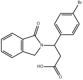 3-(4-BROMOPHENYL)-3-(1-OXO-1,3-DIHYDRO-2H-ISOINDOL-2-YL)PROPANOIC ACID Struktur