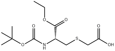 2-((2-[(TERT-BUTOXYCARBONYL)AMINO]-3-ETHOXY-3-OXOPROPYL)SULFANYL)ACETIC ACID Struktur