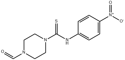 4-(((4-NITROPHENYL)AMINO)THIOXOMETHYL)PIPERAZINECARBALDEHYDE Struktur