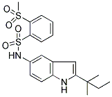 N-[2-(1,1-DIMETHYLPROPYL)-1H-INDOL-5-YL]-2-(METHYLSULPHONYL)BENZENESULPHONAMIDE Struktur