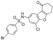 4-BROMO-N-(4-CHLORO-9-OXO-6,7,8,9-TETRAHYDRODIBENZO[B,D]FURAN-2-YL)BENZENESULFONAMIDE Struktur