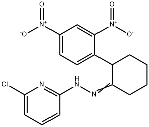 2-(2,4-DINITROPHENYL)CYCLOHEXANONE N-(6-CHLORO-2-PYRIDINYL)HYDRAZONE Struktur