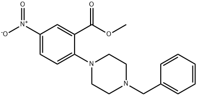 METHYL 2-(4-BENZYLPIPERAZINO)-5-NITROBENZENECARBOXYLATE Struktur