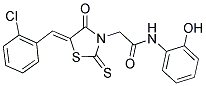 2-[(5Z)-5-(2-CHLOROBENZYLIDENE)-4-OXO-2-THIOXO-1,3-THIAZOLIDIN-3-YL]-N-(2-HYDROXYPHENYL)ACETAMIDE Struktur