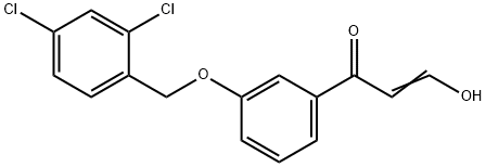 (E)-1-(3-[(2,4-DICHLOROBENZYL)OXY]PHENYL)-3-HYDROXY-2-PROPEN-1-ONE Struktur