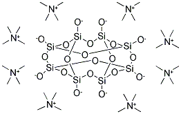 OCTAKIS(TETRAMETHYLAMMONIUM) PENTACYCLO[9.5.1.1(3,9).1(5,15).1(7,13)]OCTASILOXANE-1,3,5,7,9,11,13,15-OCTAKIS(YLOXIDE) HYDRATE Struktur