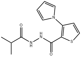 N'-ISOBUTYRYL-3-(1H-PYRROL-1-YL)-2-THIOPHENECARBOHYDRAZIDE Struktur