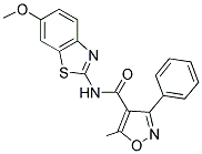 N-(6-METHOXY-1,3-BENZOTHIAZOL-2-YL)-5-METHYL-3-PHENYLISOXAZOLE-4-CARBOXAMIDE Struktur