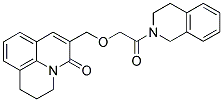 2-[2-((2,3-DIHYDRO-5-OXO-(1H,5H)-BENZO[IJ]QUINOLIZIN-6-YL)METHOXY)-1-OXOETHYL]-1,2,3,4-TETRAHYDROISOQUINOLINE Struktur