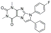 8-(4-FLUOROPHENYL)-1,3-DIMETHYL-7-PHENYL-1H-IMIDAZO[2,1-F]PURINE-2,4(3H,8H)-DIONE Struktur