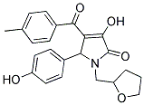 3-HYDROXY-5-(4-HYDROXYPHENYL)-4-(4-METHYLBENZOYL)-1-((TETRAHYDROFURAN-2-YL)METHYL)-1H-PYRROL-2(5H)-ONE Struktur