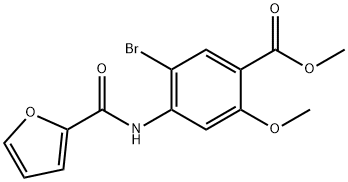 METHYL 5-BROMO-4-[(2-FURYLCARBONYL)AMINO]-2-METHOXYBENZENECARBOXYLATE Struktur