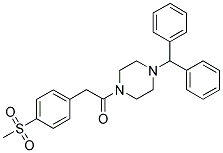 1-DIPHENYLMETHYL-4-[2-(4-(METHYLSULPHONYL)PHENYL)-1-OXOETHYL]PIPERAZINE Struktur