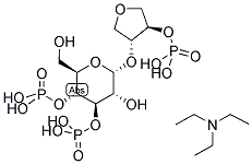 1-O-[(3S,4R)-3-HYDROXYTETRAHYDROFURAN-4-YL]-ALPHA-D-GLUCOPYRANOSIDE 3,4,3'-TRISPHOSPHATE, 4TEA Struktur