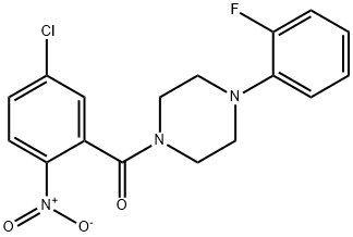 (5-CHLORO-2-NITROPHENYL)[4-(2-FLUOROPHENYL)PIPERAZINO]METHANONE Struktur