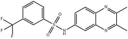 N-(2,3-DIMETHYL-6-QUINOXALINYL)-3-(TRIFLUOROMETHYL)BENZENESULFONAMIDE Struktur