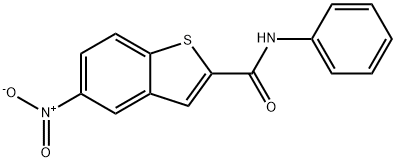 5-NITRO-N-PHENYL-1-BENZOTHIOPHENE-2-CARBOXAMIDE Struktur