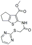 METHYL 2-{[(PYRIMIDIN-2-YLTHIO)ACETYL]AMINO}-5,6-DIHYDRO-4H-CYCLOPENTA[B]THIOPHENE-3-CARBOXYLATE Struktur