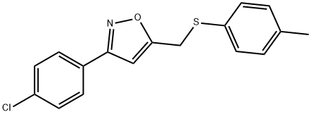 3-(4-CHLOROPHENYL)-5-([(4-METHYLPHENYL)SULFANYL]METHYL)ISOXAZOLE Struktur