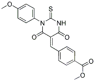 METHYL 4-{(E)-[1-(4-METHOXYPHENYL)-4,6-DIOXO-2-THIOXOTETRAHYDROPYRIMIDIN-5(2H)-YLIDENE]METHYL}BENZOATE Struktur