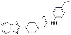 2-(4-(BENZO[D]THIAZOL-2-YL)PIPERAZIN-1-YL)-N-(4-ETHYLPHENYL)ACETAMIDE Struktur