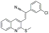 (Z)-2-(3-CHLOROPHENYL)-3-[2-(METHYLSULFANYL)-3-QUINOLINYL]-2-PROPENENITRILE Struktur