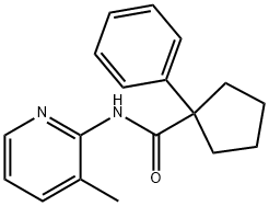 N-(3-METHYL(2-PYRIDYL))(PHENYLCYCLOPENTYL)FORMAMIDE Struktur