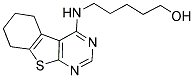 5-(5,6,7,8-TETRAHYDRO-BENZO[4,5]THIENO[2,3-D]PYRIMIDIN-4-YLAMINO)-PENTAN-1-OL Struktur