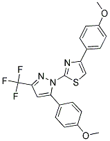 4-(4-METHOXYPHENYL)-2-[5-(4-METHOXYPHENYL)-3-(TRIFLUOROMETHYL)-1H-PYRAZOL-1-YL]-1,3-THIAZOLE Struktur