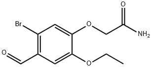 2-(5-BROMO-2-ETHOXY-4-FORMYLPHENOXY)ACETAMIDE Struktur