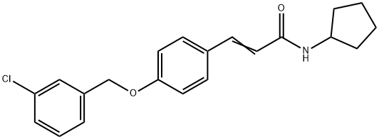 (E)-3-(4-[(3-CHLOROBENZYL)OXY]PHENYL)-N-CYCLOPENTYL-2-PROPENAMIDE Struktur