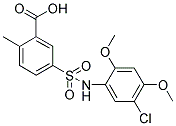 5-(5-CHLORO-2,4-DIMETHOXY-PHENYLSULFAMOYL)-2-METHYL-BENZOIC ACID Struktur