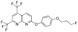 5,7-BIS(TRIFLUOROMETHYL)[1,8]NAPHTHYRIDIN-2-YL 4-(3-FLUOROPROPOXY)PHENYL ETHER Struktur