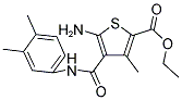 5-AMINO-4-(3,4-DIMETHYL-PHENYLCARBAMOYL)-3-METHYL-THIOPHENE-2-CARBOXYLIC ACID ETHYL ESTER Struktur