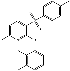 2-(2,3-DIMETHYLPHENOXY)-4,6-DIMETHYL-3-PYRIDINYL 4-METHYLPHENYL SULFONE Struktur