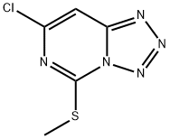 7-CHLORO-5-(METHYLSULFANYL)[1,2,3,4]TETRAAZOLO[1,5-C]PYRIMIDINE Struktur