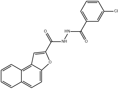 N'-(3-CHLOROBENZOYL)NAPHTHO[2,1-B]FURAN-2-CARBOHYDRAZIDE Struktur