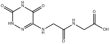 [2-(3,5-DIOXO-2,3,4,5-TETRAHYDRO-[1,2,4]TRIAZIN-6-YLAMINO)-ACETYLAMINO]-ACETIC ACID Struktur