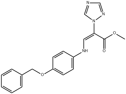 METHYL (E)-3-[4-(BENZYLOXY)ANILINO]-2-(1H-1,2,4-TRIAZOL-1-YL)-2-PROPENOATE Struktur