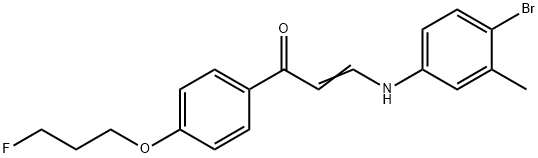 (E)-3-(4-BROMO-3-METHYLANILINO)-1-[4-(3-FLUOROPROPOXY)PHENYL]-2-PROPEN-1-ONE Struktur