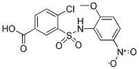 4-CHLORO-3-(2-METHOXY-5-NITRO-PHENYLSULFAMOYL)-BENZOIC ACID Struktur