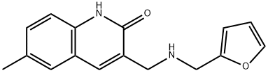 3-([(FURAN-2-YLMETHYL)-AMINO]-METHYL)-6-METHYL-1H-QUINOLIN-2-ONE Struktur