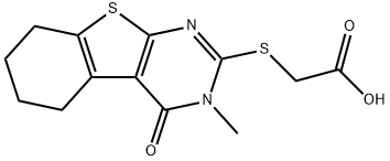 (3-METHYL-4-OXO-3,4,5,6,7,8-HEXAHYDRO-BENZO-[4,5]THIENO[2,3-D]PYRIMIDIN-2-YLSULFANYL)ACETIC ACID Struktur