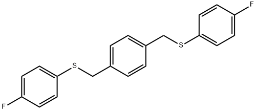 1-FLUORO-4-[(4-([(4-FLUOROPHENYL)SULFANYL]METHYL)BENZYL)SULFANYL]BENZENE Struktur