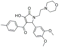 5-(3,4-DIMETHOXYPHENYL)-3-HYDROXY-4-(4-METHYLBENZOYL)-1-(2-MORPHOLINOETHYL)-1H-PYRROL-2(5H)-ONE Struktur