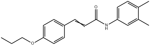 N-(3,4-DIMETHYLPHENYL)-3-(4-PROPOXYPHENYL)ACRYLAMIDE Struktur